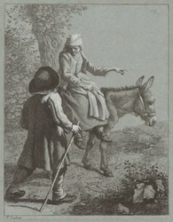 Niño y niña con un burro, 1764