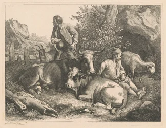 Dos Pastores con una Vaca y un Ternero, después de 1776