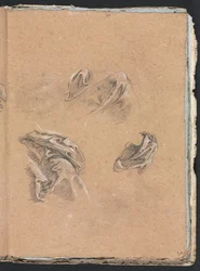 Cuaderno de bocetos de Verona: estudios de drapeado página 69, 1760