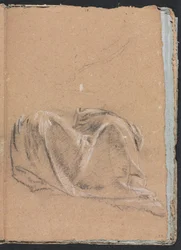Cuaderno de bocetos de Verona: Estudio de drapeado (página 35)