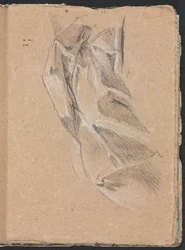 Cuaderno de bocetos de Verona: Estudio de drapeado (página 43)