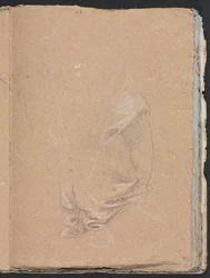 Cuaderno de Bocetos de Verona: Estudio de drapeado (página 57)