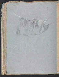 Cuaderno de bocetos de Verona: Estudio de drapeado página 48, 1760