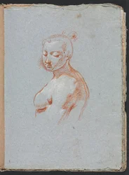 Cuaderno de bocetos de Verona: Desnudo femenino página 27, 1760
