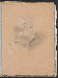 Cuaderno de bocetos de Verona: Perfil femenino (página 65)