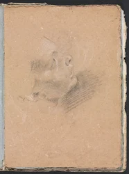 Cuaderno de Bocetos de Verona: Perfil femenino página 65, 1760