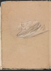 Cuaderno de bocetos de Verona: Cabeza y hombro con drapeado (página 14)