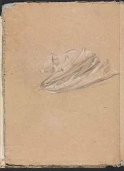 Cuaderno de bocetos de Verona: Cabeza y hombros con drapeado página 14, 1760