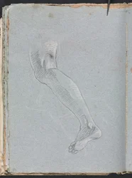 Cuaderno de Bocetos de Verona: Pierna izquierda (página 28)
