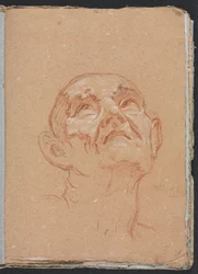 Cuaderno de Bocetos de Verona: Cabeza masculina (página 31)