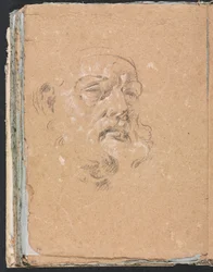 Cuaderno de bocetos de Verona: Cabeza masculina (página 76)