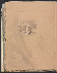 Cuaderno de Bocetos de Verona: Cabeza masculina (página 80)