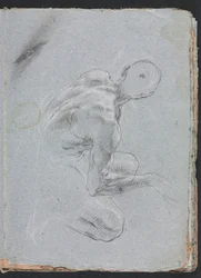 Cuaderno de bocetos de Verona: Desnudo masculino de espaldas (página 9)