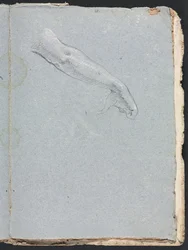 Cuaderno de bocetos de Verona: Brazo derecho y mano página 95, 1760