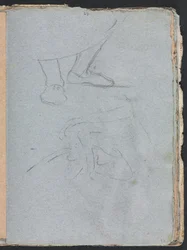 Cuaderno de bocetos de Verona: Estudio de pies, página 53, 1760