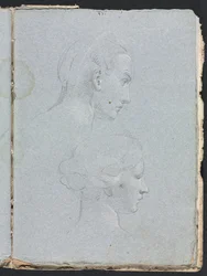 Cuaderno de Bocetos de Verona: Dos cabezas (página 85)