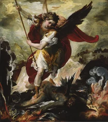 San Miguel venciendo a Satanás