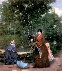 Damas en el Bois de Boulogne, París