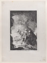 San Pablo el Ermitaño y San Antonio Abad conversando en un paisaje, ca. 1784-1836