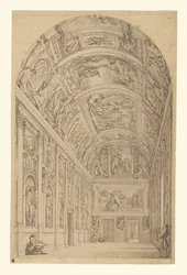 Vista de la Galería Farnesio, Roma