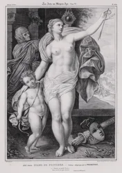 Pintura alegórica de Diana de Poitiers, amante del Rey Enrique II de Francia