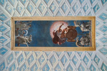 Cámara del Sol y de la Luna (Camera del Sole e della Luna): los carros del Sol y de la Luna conducidos por Diana y Apolo