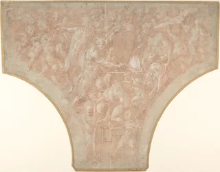 Vulcano forjando los dardos de Cupido, 1552-56