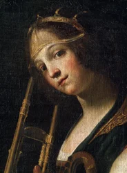 El concierto (detalle) (Concierto). Pintura de Francesco Rustici (hacia 1575-1626). Óleo sobre tela
