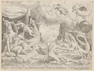 Apolo y Diana matan a los hijos de Niobe