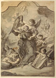 Dibujo, Visión del santo monje benedictino, 1776