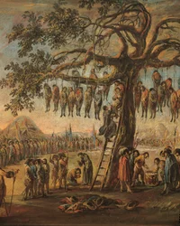 "Las miserias de la guerra: los ahorcados" de Francesco Simonini, detalle
