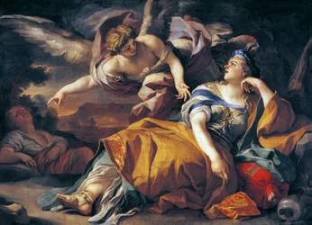 Agar y el ángel, por Francesco Solimena