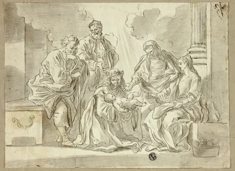 Sagrada Familia con santos