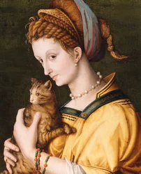 Dama con un gato