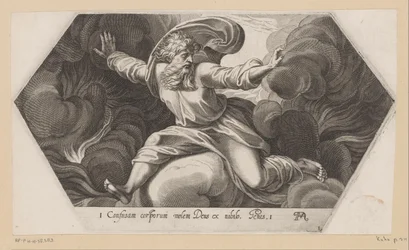 Dios separa la luz de las tinieblas Pinturas en la Logia de Rafael (título de la serie) La Sacra Genesi (título de la serie)