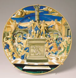 Plato con la Masacre de los Inocentes, c.1527-30