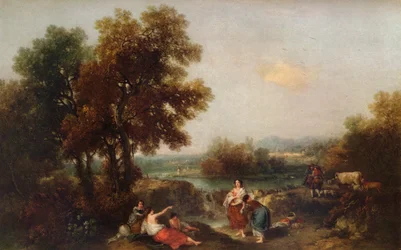 Paisaje con figuras, siglo XVIII, 1915