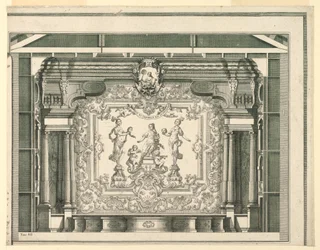 Sección Transversal, Proscenio y Telón, Teatro Filarmónico, Verona