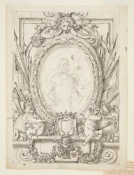 Diseño para un panel con retrato de un noble