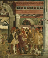Alegoría de abril: Concursos de caza, Borso d
