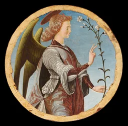Políptico Griffoni: Ángel de la Anunciación, ca 1472-1473