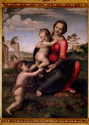 Virgen con niño y San Juan Bautista