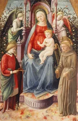 La Madonna y el Niño con los santos Julián y Francisco