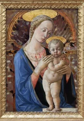 La Virgen con el Niño, pintura de Francesco di Stefano, conocido como Pesellino (ca. 1422-1457). Fotografía, KIM Youngtae, Lyon, Musee des Beaux Arts de Lyon.