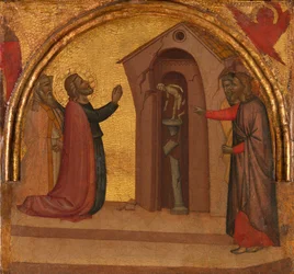 San Juan Evangelista causa el colapso de un templo pagano