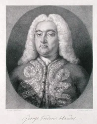 George Frederick Handel (1685-1759) grabado por Frederick Christian Lewis I (1779-1856) 1828