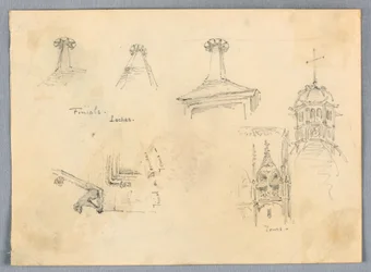 Bocetos arquitectónicos, Loches y Tours