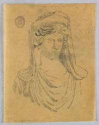 Boceto de busto de una mujer