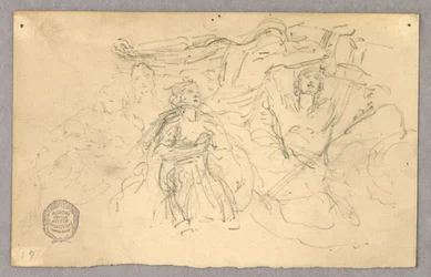 Boceto de grupo figurativo para la Ascensión
