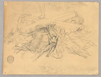 Boceto de Figuras Portando una Cruz